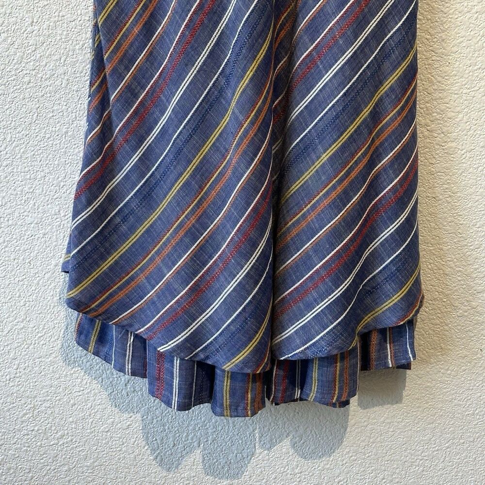 Parsley and Sage Octavia Blue Multicolor Striped Sleeveless Midi Dress Size M - Picture 2 of 10